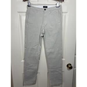 Theory Mens 29 Zaine Witten Flat Front Pants in Off White Capsule Minimalist